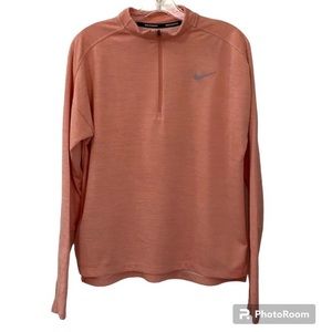 Nike Dri-Fit Light Orange 1/2 Zip Pullover Size Medium